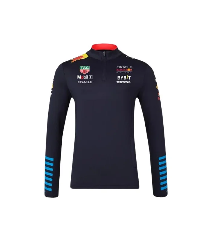 Sweat-shirt à demi-zip officiel Oracle Red Bull Racing Formule 1 Unisexe – Bleu