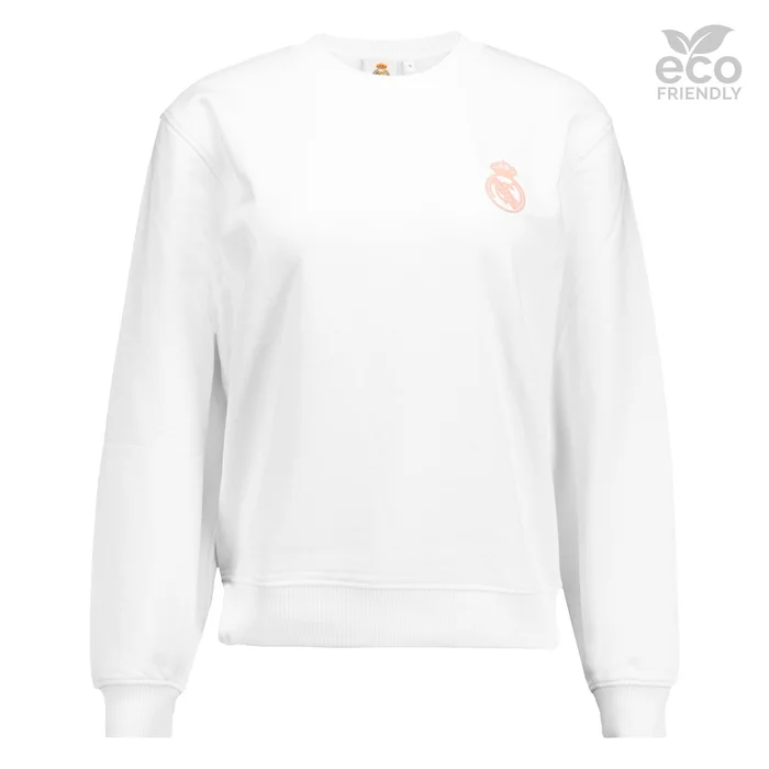 Sweat-shirt court pour femmes ECO Essentials Real Madrid Shield White – Boutique Officiel Real Madrid CF