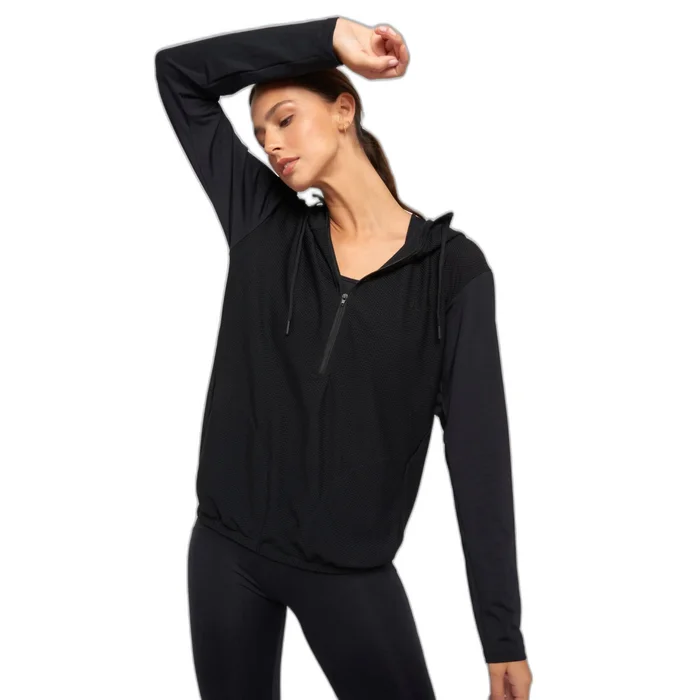 Sweat u00e0 capuche semi-zippu00e9 femme YUJ Yoga YUJLAB [Taille S]