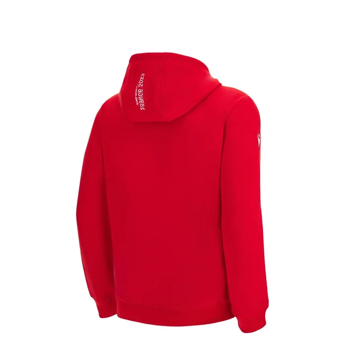 Sweatshirt à capuche zippé enfant Pays de Galles Rugby XV Merch RWC Country. 2023