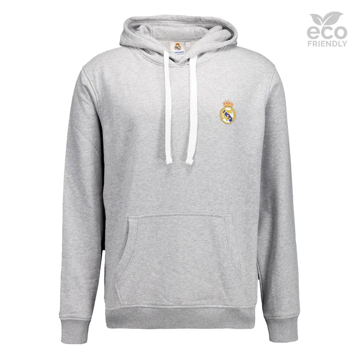 Sweatshirt Hoodie Grey Men&rsquo;s ECO Essentials Real Madrid Coat Colour – Boutique Officiel Real Madrid CF