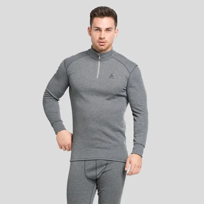 T-shirt à col montant zippé Odlo FITTED TURTLE NECK L/S 1/2 ZIP Pas Cher