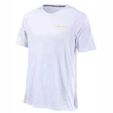 T-shirt Babolat Boys Performance Crew Neck Tee White Dark Yellow