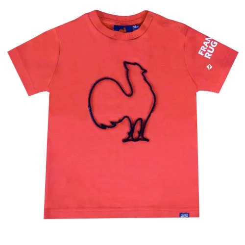 T-shirt Bébé Coq France Rugby Rouge