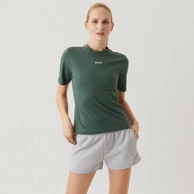 T-shirt Björn Borg Femmes Regular T-Shirt BB Logo Duck Green