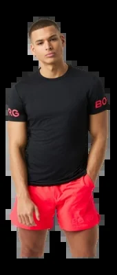 T-Shirt Björn Borg Homme Borg T-shirt Noir Beauté Rose
