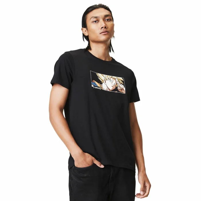 T-shirt col rond Capslab Dragon Ball Z Saiyan
