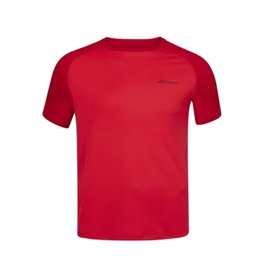 T-shirt de Tennis Babolat Boys Play Crew Neck Tee Tomato Red