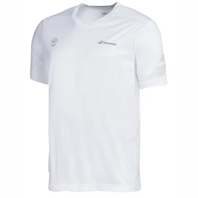 T-Shirt de Tennis Babolat Crew Neck P M Wim Blanc