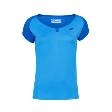 T-shirt de Tennis Babolat Girls Play Cap Sleeve Top Blue Aster