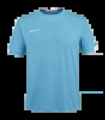 T-Shirt de Tennis Babolat Homme Play Col Rond Tee Bleu Cyan