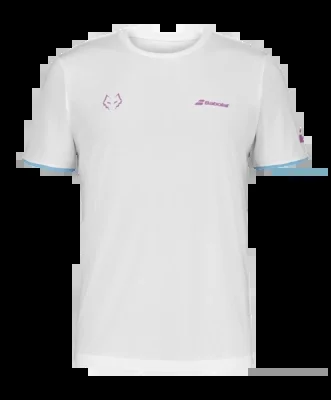 T-shirt de Tennis Babolat Men Crew Neck Tee Lebron White White