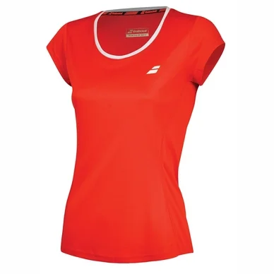 T-shirt de Tennis Babolat Women Core Flag Club Tee Fiery Red