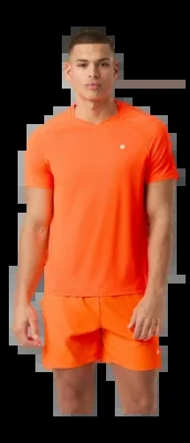 T-Shirt de Tennis Björn Borg Homme Ace V-Neck Shocking Orange
