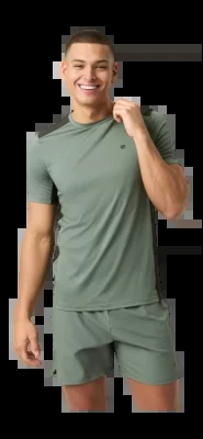 T-shirt de Tennis Björn Borg Men Ace Mesh Panel T-shirt Agave Green