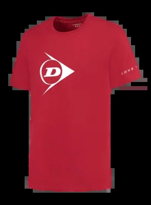 T-shirt de Tennis Dunlop Unisex Ap Essentials Promo Tee Dark Red