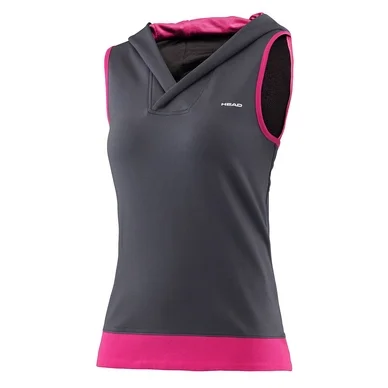 T-Shirt de tennis HEAD Transition W T4S Sleeveless Hoody Anthracite