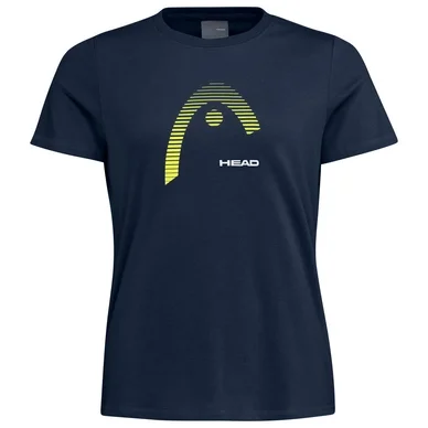 T-shirt de Tennis HEAD Women Club Lara Dark Blue Yellow