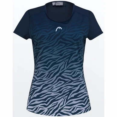 T-Shirt de Tennis HEAD Women Tie Break Dark Blue Print