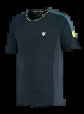 T-shirt de Tennis K-Swiss Men Hypercourt Tee Melange 2 Peacoat