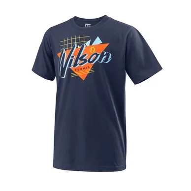 T-shirt de Tennis Wilson Garçon Nostalgia Tech Tee Bleu Marine
