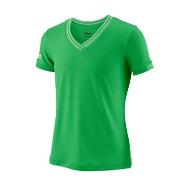 T-shirt de Tennis Wilson Girls Team V-Neck Andean Toucan