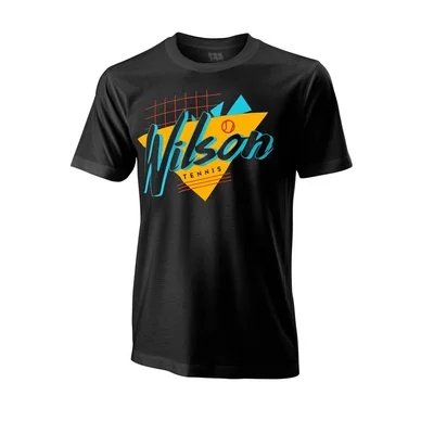 T-shirt de Tennis Wilson Homme Nostalgia Tech Tee Noir