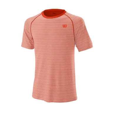 T-shirt de Tennis Wilson Homme Training Crew Rose Blanc
