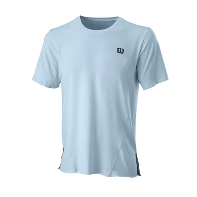 T-Shirt de Tennis Wilson Men Ul Kaos Crew Glacier Blue White