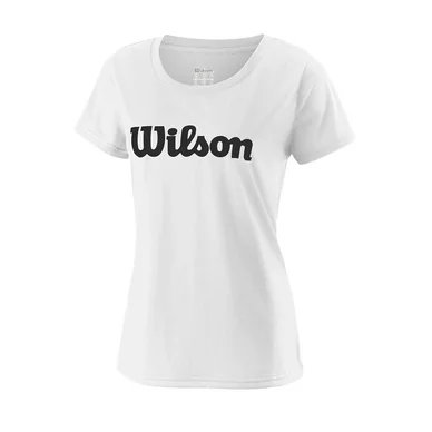 T-shirt de Tennis Wilson Women UWII Script Tech White Black