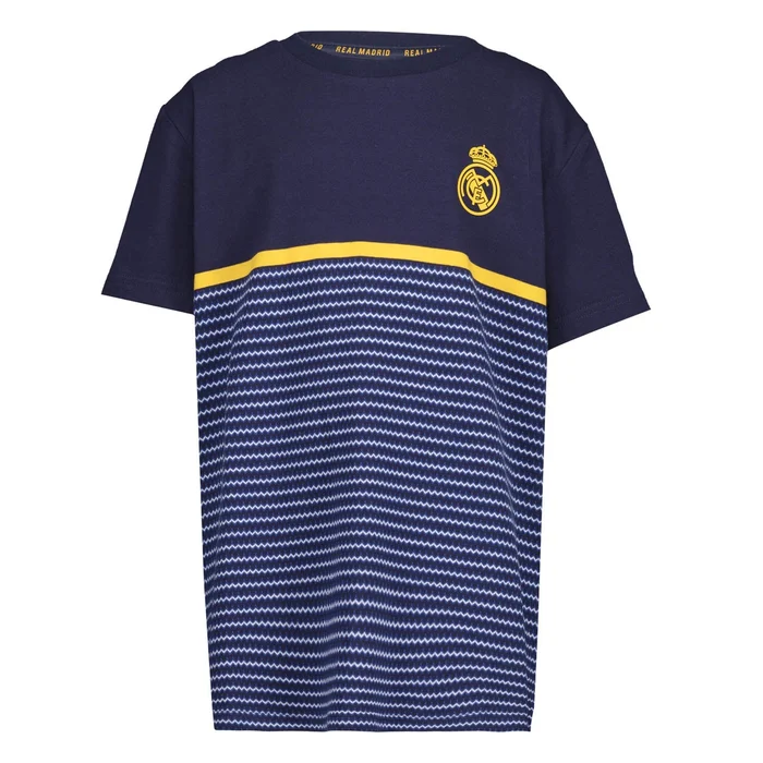 T-Shirt en Jacquard Kids on Tour Real Madrid Rayures Horizontales jeunes – Boutique Officiel Real Madrid CF