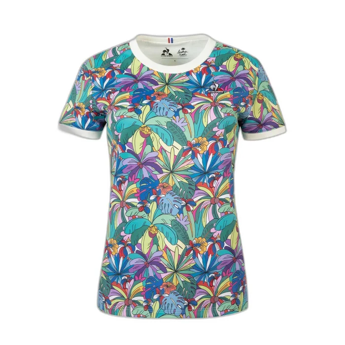 T-shirt manches courtes femme Le Coq Sportif Leona Rose N°1