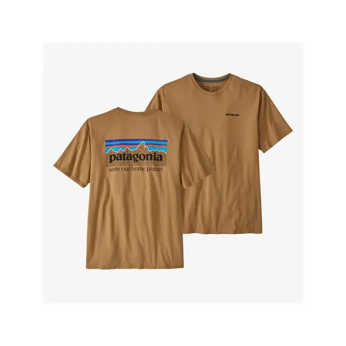 T-shirt Patagonia M’S P-6 MISSION ORGANIC T-SHIRT Grayling Brown Meilleur Choix