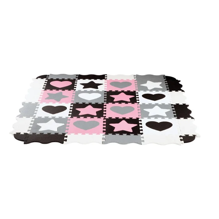 Tapis enfant NILS Extreme MD03 Playpen Puzzle Hearts NILS Fun (x36) [Taille 140×140 cm]