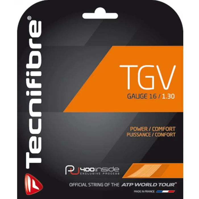 Tecnifibre Cordaje de tenis TGV 130 Natural Trim