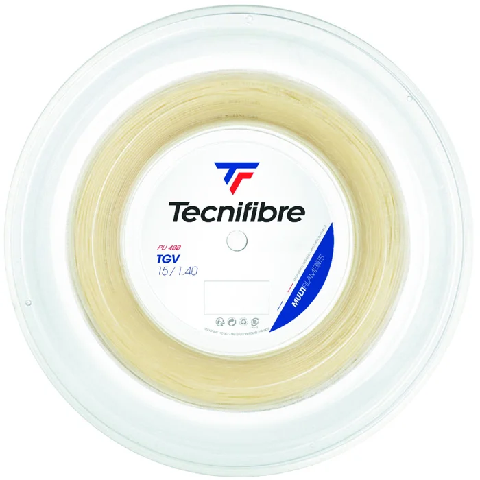Tecnifibre Cordaje de tenis TGV 140 Natural Bobina de 200 M