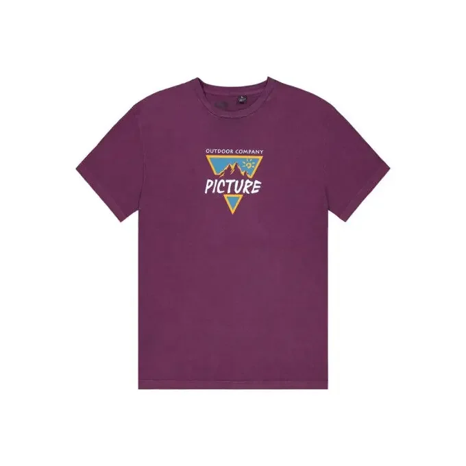 Tee-shirt homme Picture POENY – Purple Wine Washed Prix Cassé
