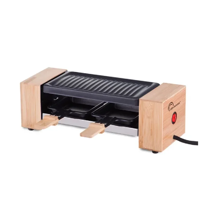 Tendance Appareil à raclette / grill 2 pers Bambou et Inox