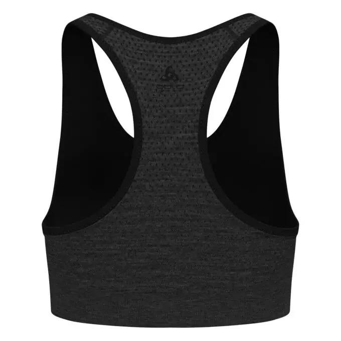 Top Qualité Brassière sans couture Femme Odlo – Black Melange