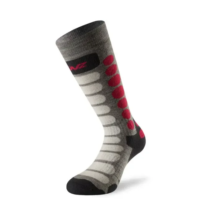 Top Qualité Chaussettes Lenz SKIING KIDS 1.0 Gris/Rose