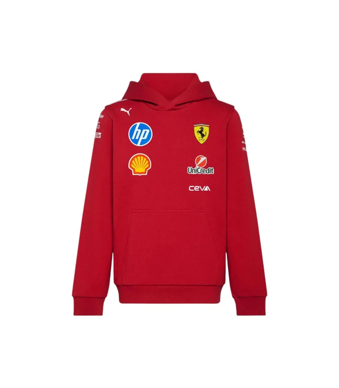 Tshirt Enfant Ferrari Scuderia Team Motorsport F1 Officiel Formule 1 Replica Chales Leclerc