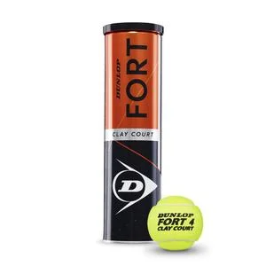 Tube de 4 balles de tennis Fort Clay Court