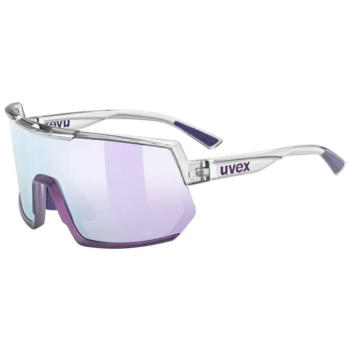 Uvex sportstyle 235, lunettes de soleil, transparent/violet Populaire