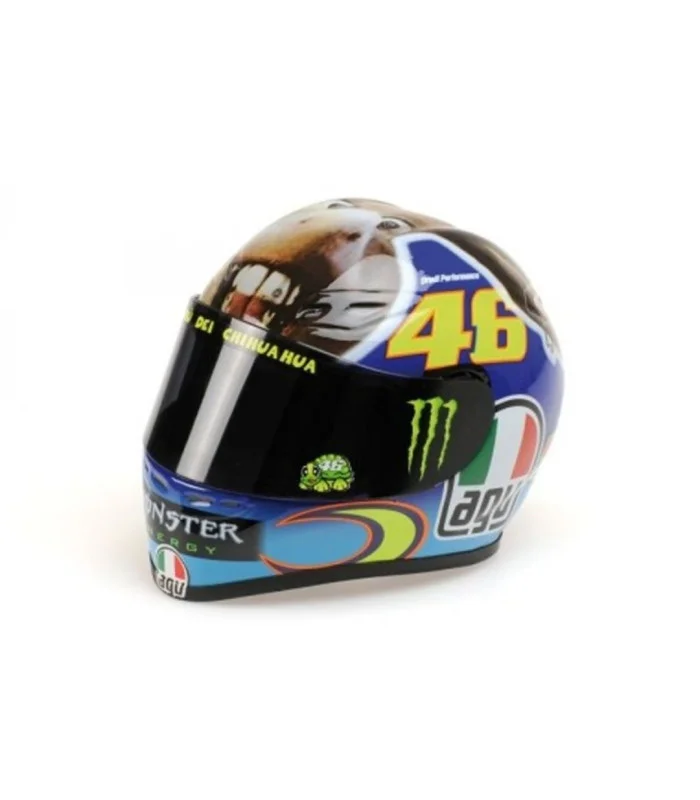 Valentino Rossi Casque 1/5 VR46 Mini casque Misano 2009, Unisexe.