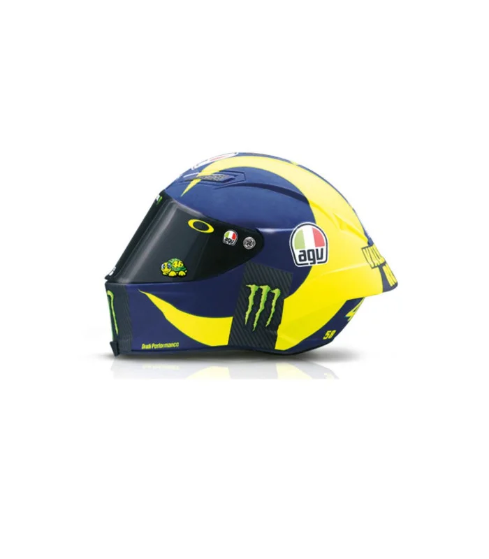 Valentino Rossi Casque Réplique miniature 1:5 Mini Casque –VR46 MotoGP_Saison 2019, Unisexe.
