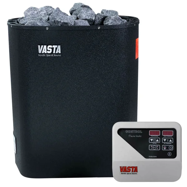Vasta Calefactor eléctrico para sauna Blaze 6kw, control separado, 5-8m3, negro