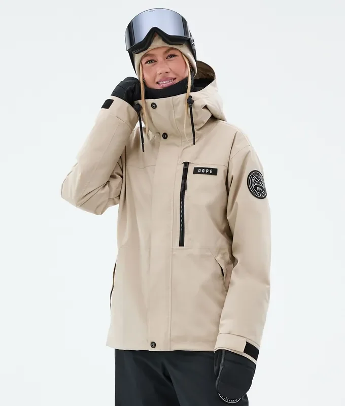 Vente Flash Dope Blizzard W Full Zip Veste Snowboard Femme Sand
