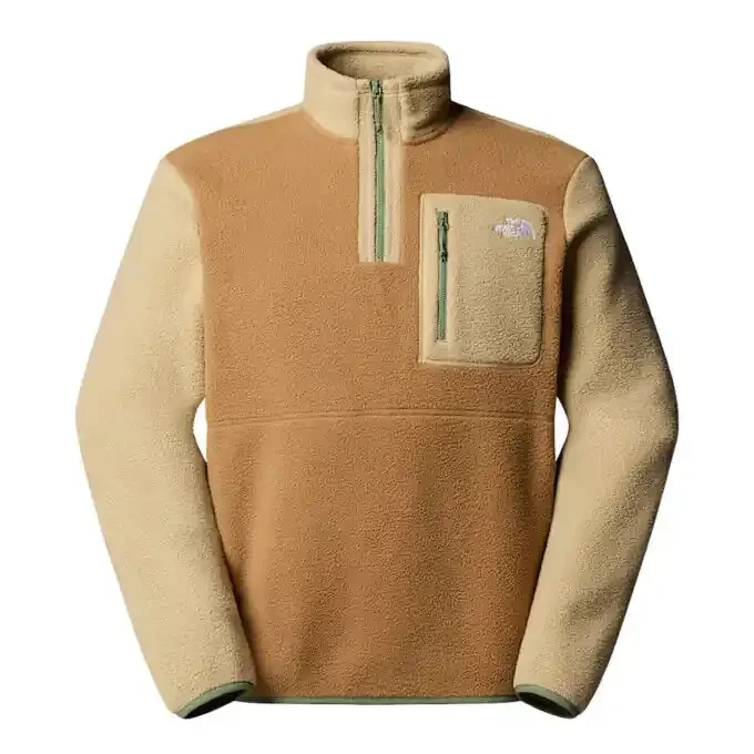 Vente Flash Sweat polaire 1/4 zip Homme The North Face Yumiori – Utility Brown-Khaki Stone-Bark Mist