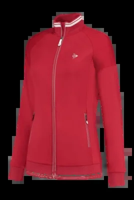Veste de Tennis Dunlop Women Ap Club Knitted Jacket Jester Red