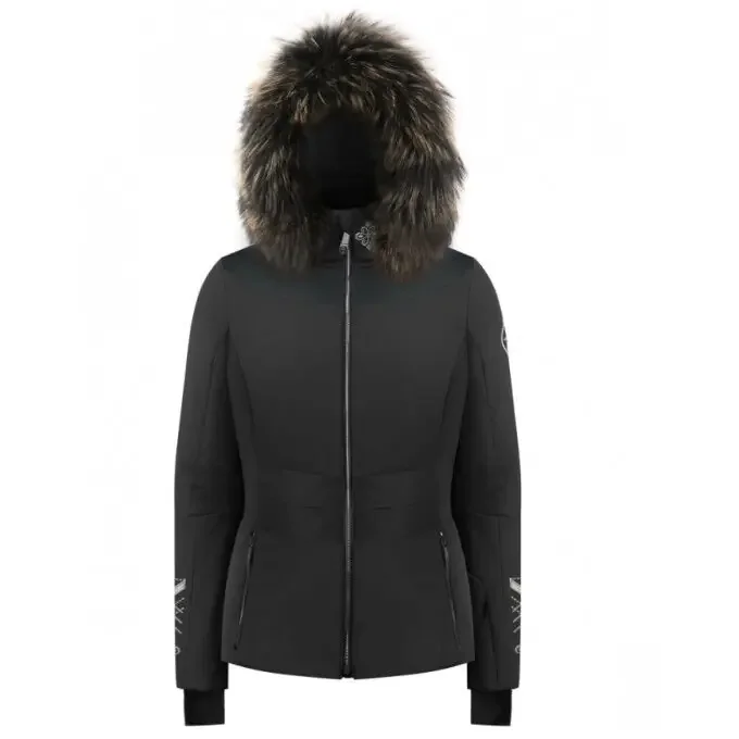 Veste Poivre blanc STRETCH SKI JACKET Fancy Black Livraison Express